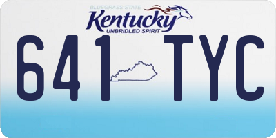 KY license plate 641TYC