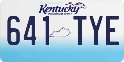 KY license plate 641TYE