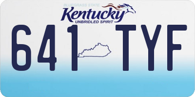 KY license plate 641TYF