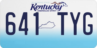 KY license plate 641TYG