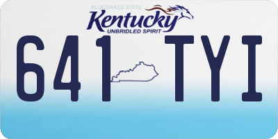 KY license plate 641TYI
