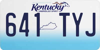 KY license plate 641TYJ