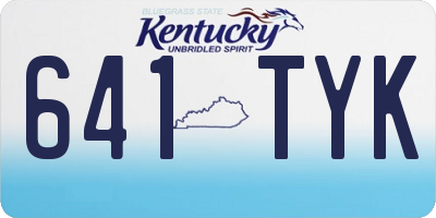 KY license plate 641TYK