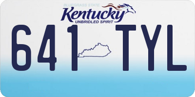 KY license plate 641TYL