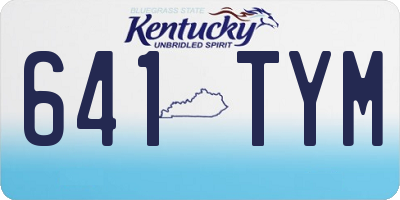 KY license plate 641TYM