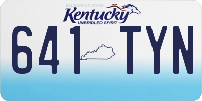 KY license plate 641TYN