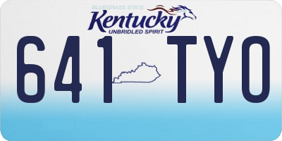 KY license plate 641TYO