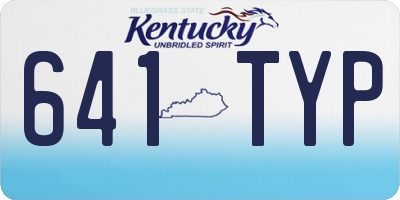 KY license plate 641TYP