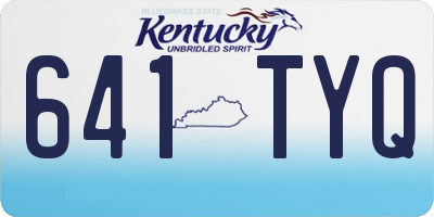 KY license plate 641TYQ