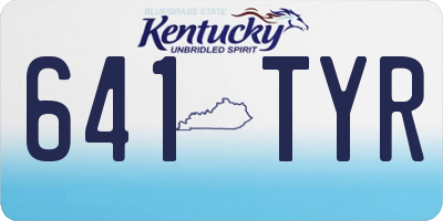 KY license plate 641TYR