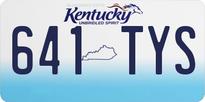 KY license plate 641TYS