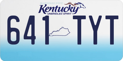 KY license plate 641TYT