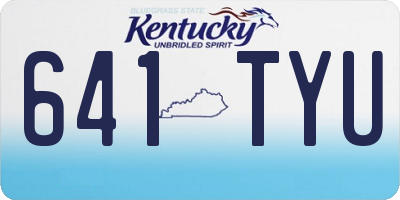 KY license plate 641TYU