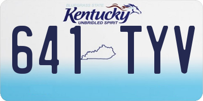 KY license plate 641TYV