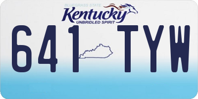 KY license plate 641TYW