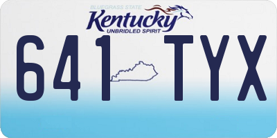 KY license plate 641TYX