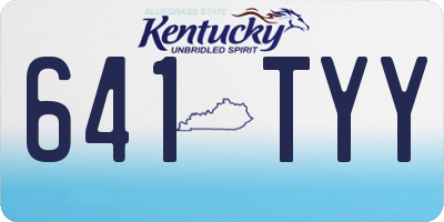 KY license plate 641TYY