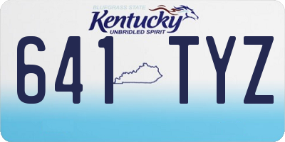KY license plate 641TYZ