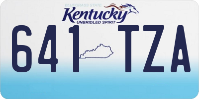 KY license plate 641TZA