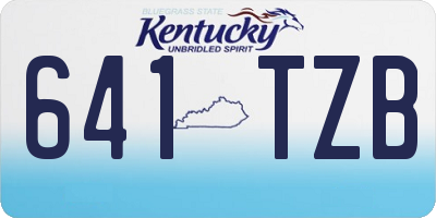KY license plate 641TZB