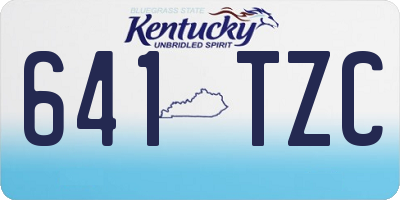 KY license plate 641TZC