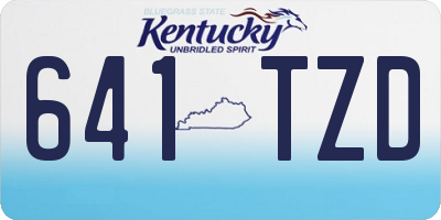 KY license plate 641TZD