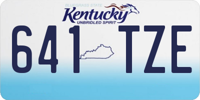 KY license plate 641TZE