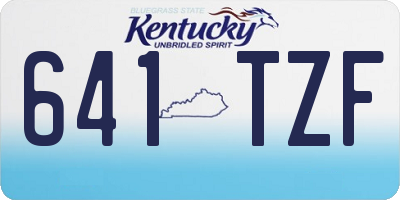 KY license plate 641TZF