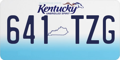 KY license plate 641TZG
