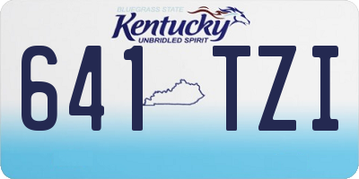 KY license plate 641TZI