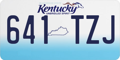 KY license plate 641TZJ