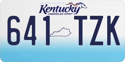 KY license plate 641TZK
