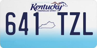 KY license plate 641TZL