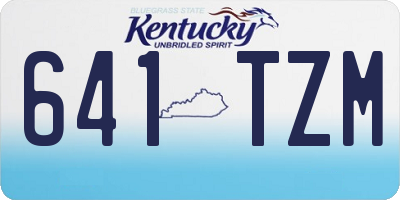 KY license plate 641TZM