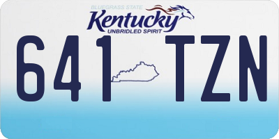 KY license plate 641TZN