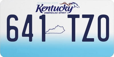 KY license plate 641TZO