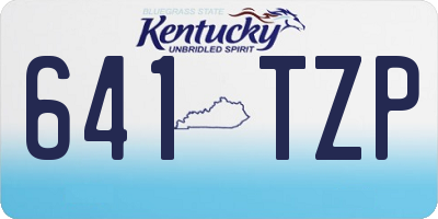 KY license plate 641TZP