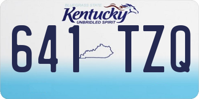 KY license plate 641TZQ