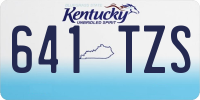KY license plate 641TZS