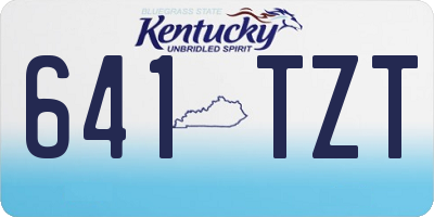 KY license plate 641TZT