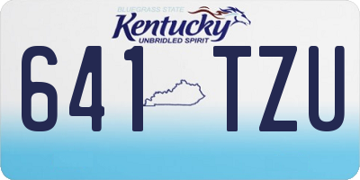 KY license plate 641TZU