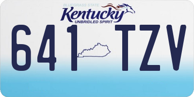 KY license plate 641TZV