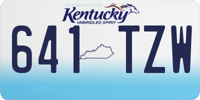KY license plate 641TZW