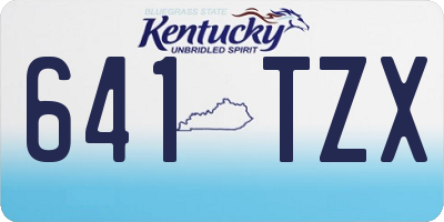 KY license plate 641TZX