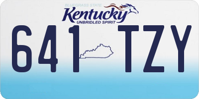 KY license plate 641TZY