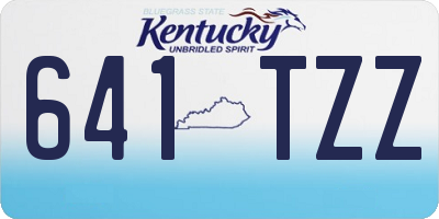 KY license plate 641TZZ
