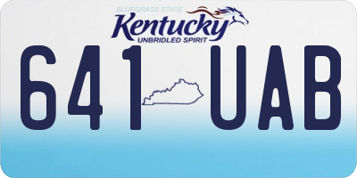 KY license plate 641UAB
