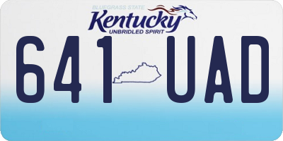 KY license plate 641UAD