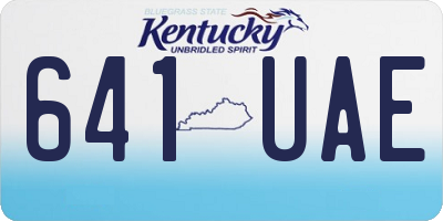 KY license plate 641UAE