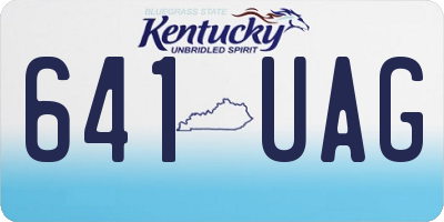KY license plate 641UAG